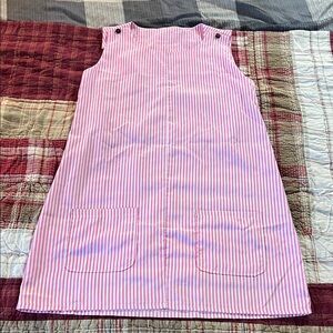 Pink Striped Sleeveless Dress